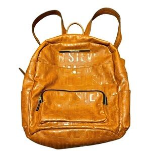 Steve Madden Full Size Backpack Bookbag Cognac